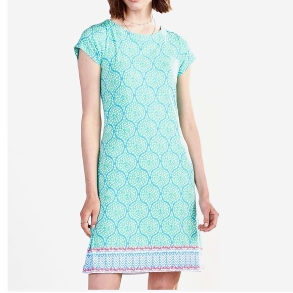 Hatley Nellie Short Sleeve Mini Mixed Flower Dot Print Zip Back Stretch Dress - Picture 9 of 11